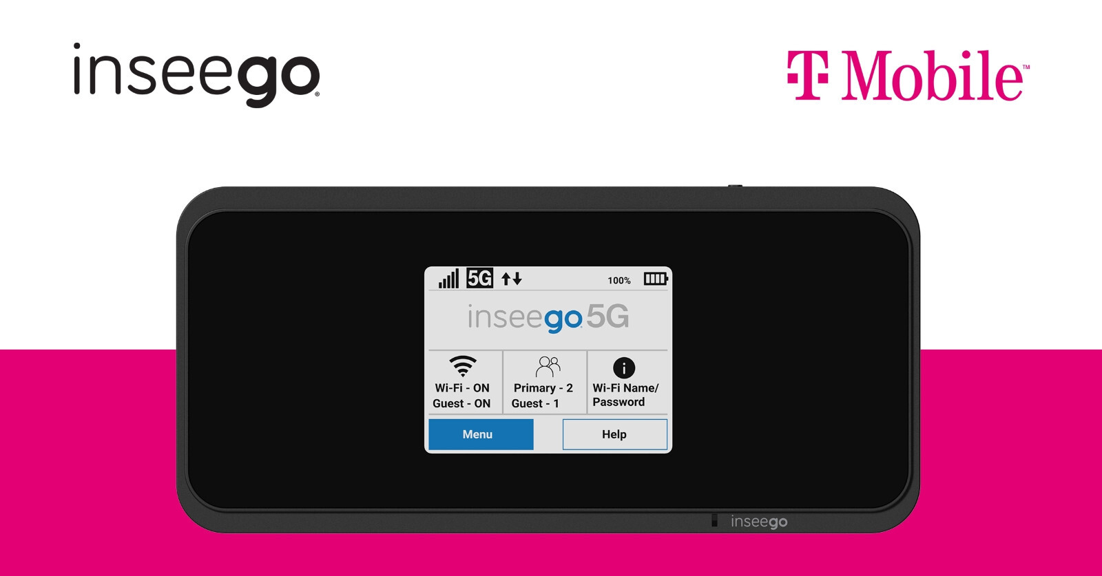 Inseego 5G MiFi M2000 Hotspot for T-Mobile 🔟/🔟 2.4″ Color Touch Screen