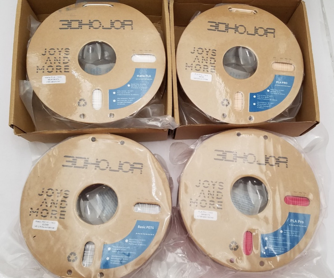 Lot of 4 3DHoJor Filiment – Mixed Colors 1KG 1.75mm