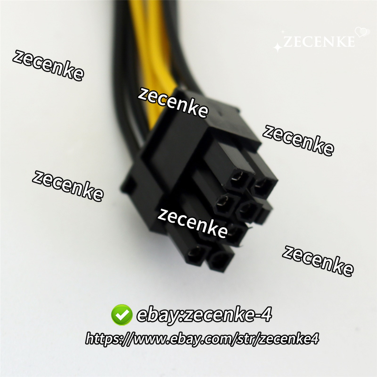 1pc 2x SATA 15 Pin Male to 6+2 Pin 8Pin PCI-E Express Video Power Adapter Cable