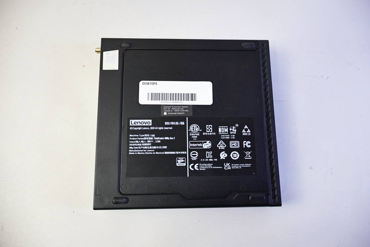 LENOVO THINKCENTRE M80Q | INTEL CORE I5-10500T 2.3GHZ | 256GB | 16GB | NO OS