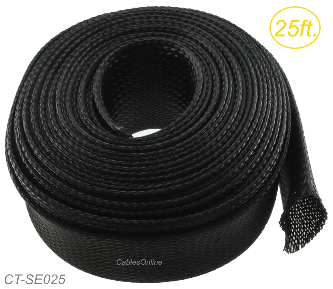 25ft 2″ (50.8mm) Diameter, 2″ to 5″ Expandable Braided Sleeving, CT-SE025