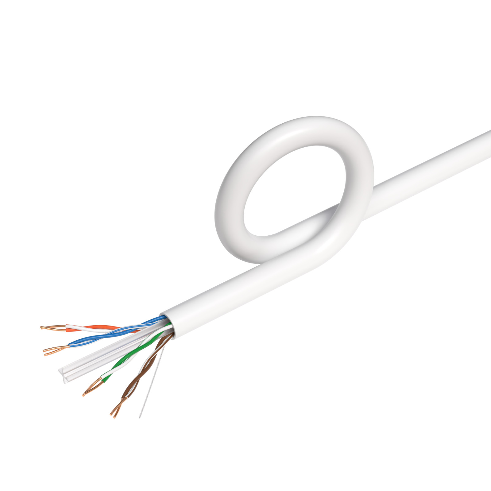 1000ft Cat6 Plenum Rated CMP 23AWG 550Mhz UTP Ethernet LAN Bulk Cable White