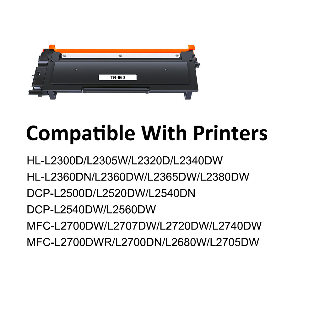 1 Pack TN660 TN630 Toner Compatible With Brother HL-L2340DW HL-L2360D HL-L2380DW