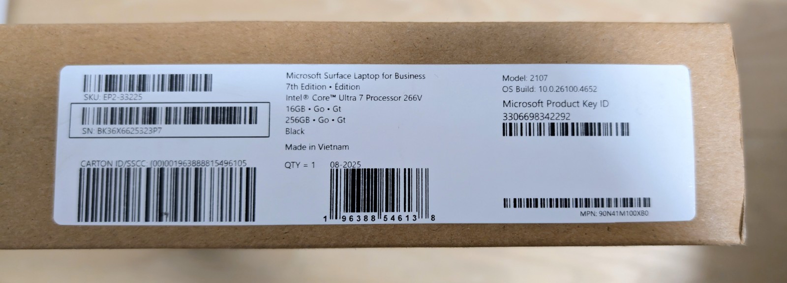 BRAND NEW Microsoft Surface Laptop for Business (7th Edition) 13.8″ Ultra 7 266V