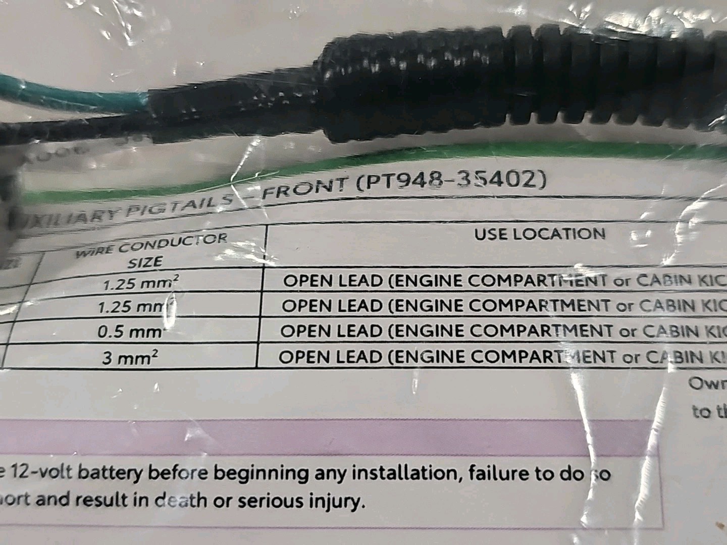 2024-Present Genuine OEM Toyota Tacoma Wiring Harness PT948-35402
