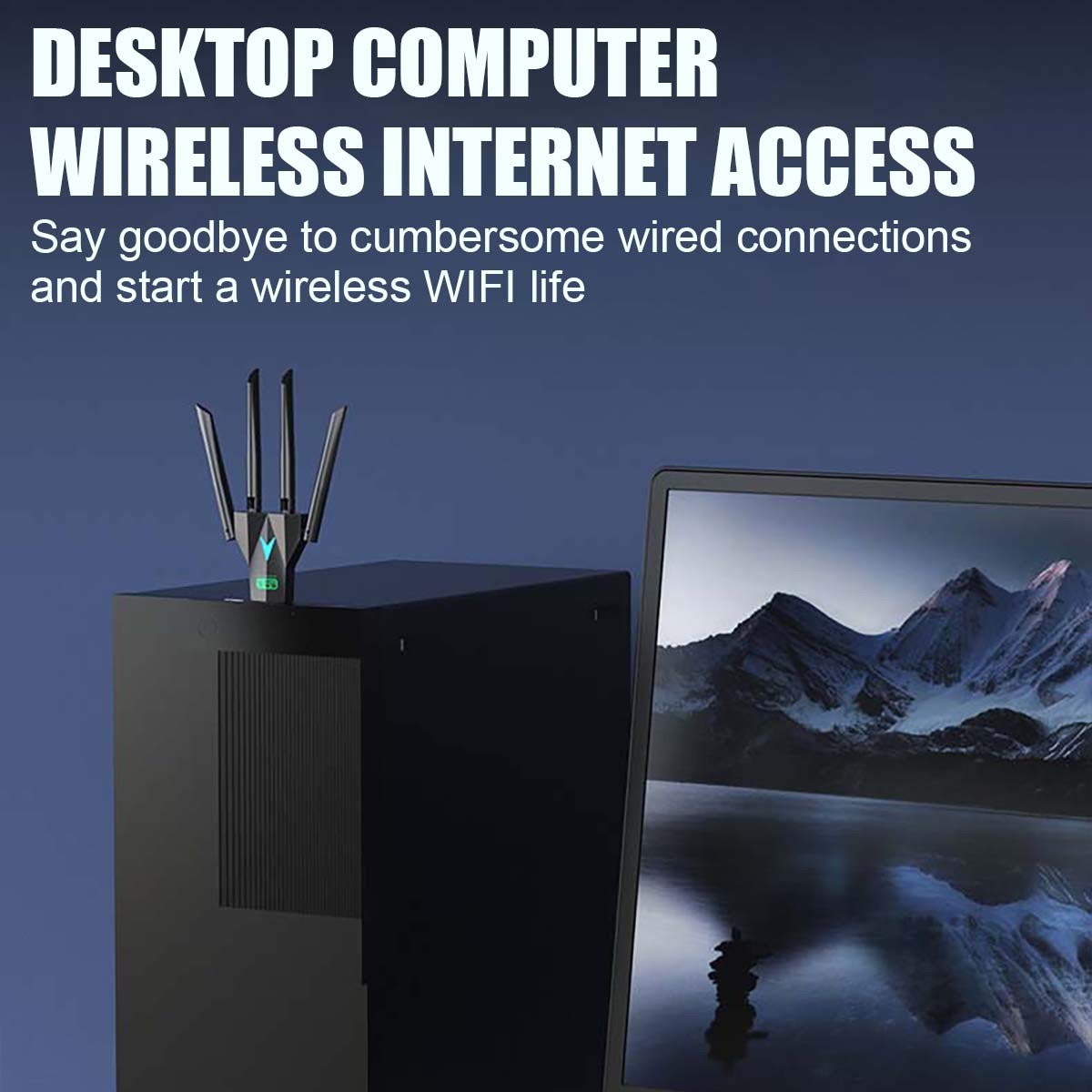 1300Mbps Long Range Dongle USB 3.0 Wireless WIFI Adapter Dual Band 5Ghz Network