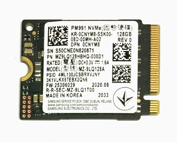 128GB M.2 PCIE NVME 2230 SSD Solid State Drive Major Brand Samsung, WD, SK Hynix