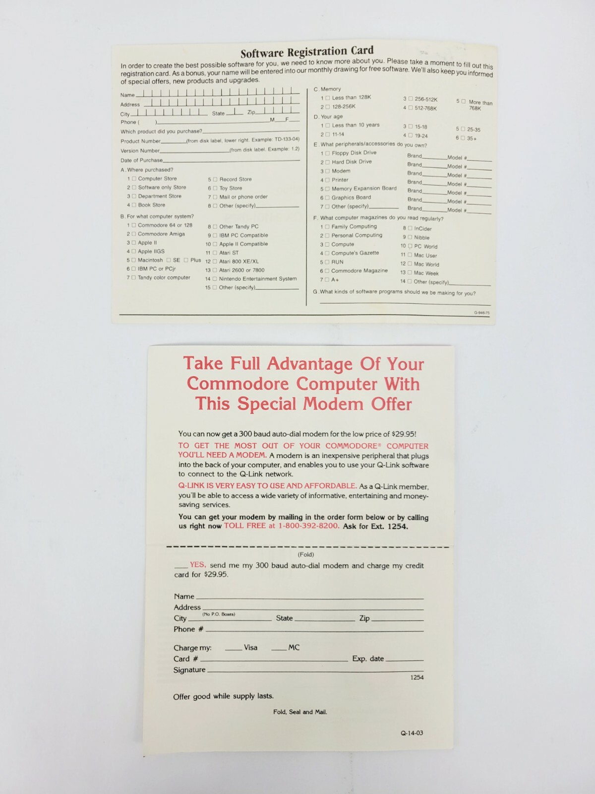 Vintage Commodore 1802 User’s Guide, Buyer’s Guide & Feelies From Original Box