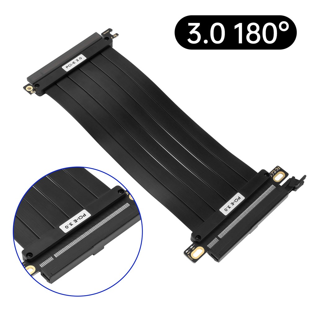 1X For PCI-E 3.0 180° 16x Riser Cable Graphics Card Extension Cable For GPU HOT