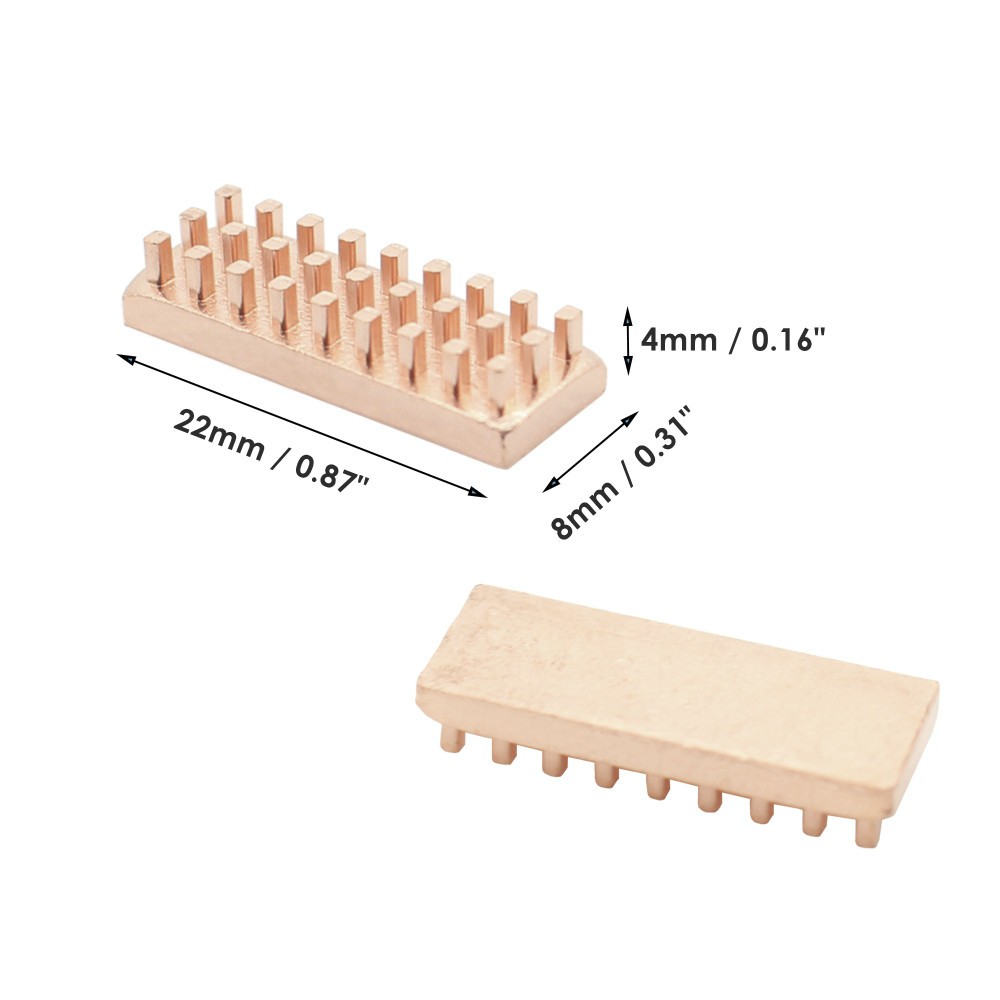 Pure Copper Heat Sink With High Thermal Conductivity Tape for Cooling VRM GPU