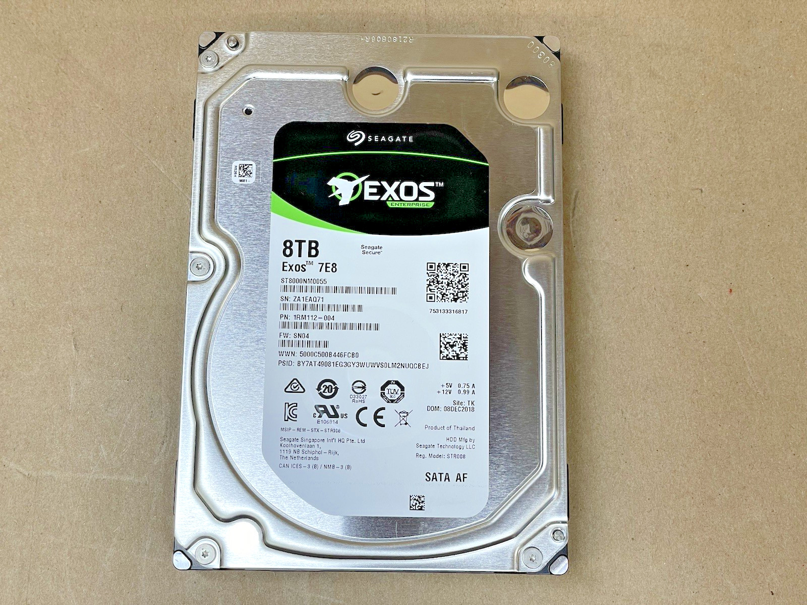 SEAGATE 8TB 3.5″ SATA HDD 7200 RPM ST8000NM0055-1RM112, GRADE A