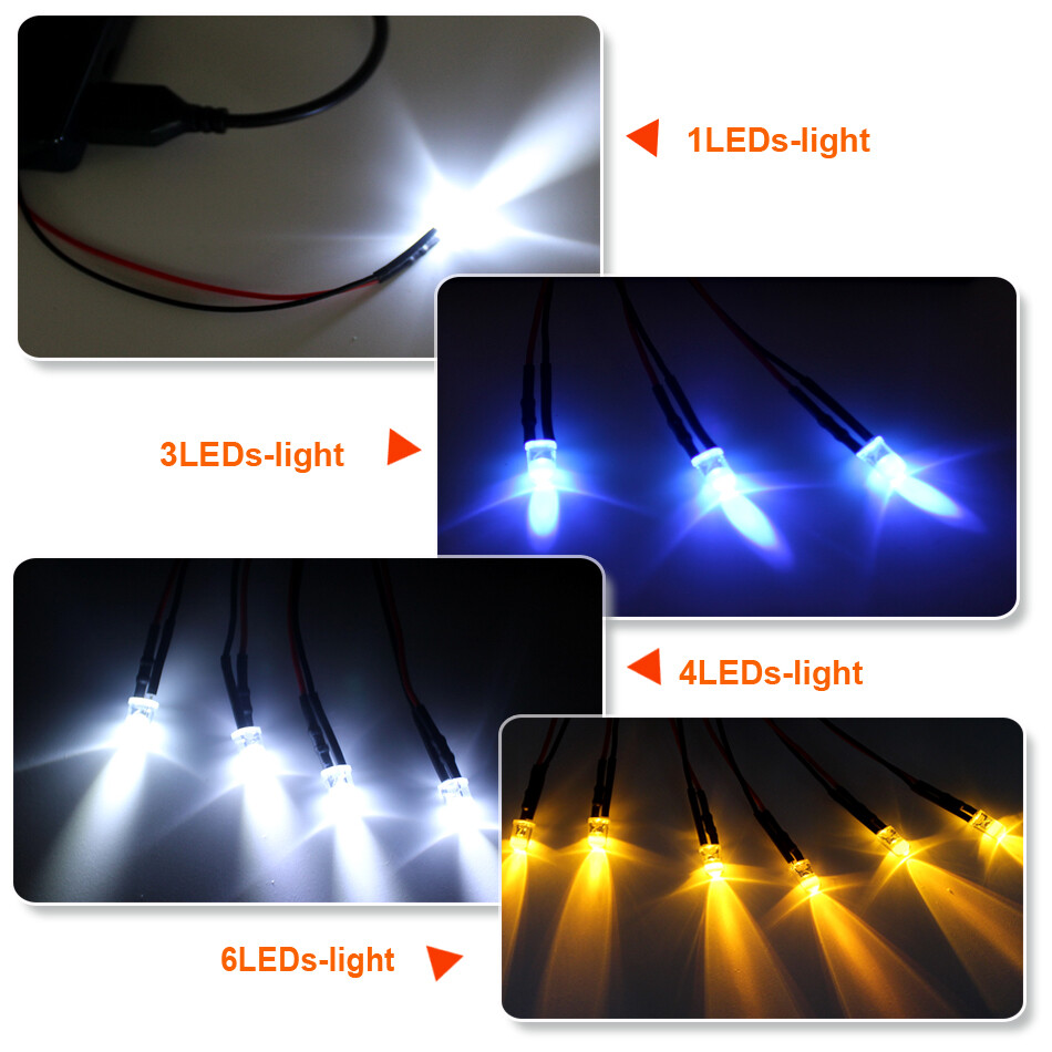 DC5V USB Port with 5mm Pre-wired Round LED Light string light-emitting diode DIY