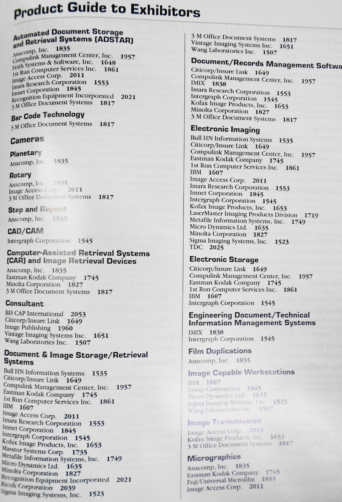 Imaging ’90, Official Directory & Buyer’s Guide – Oct. 1990 – Javits Center, NYC