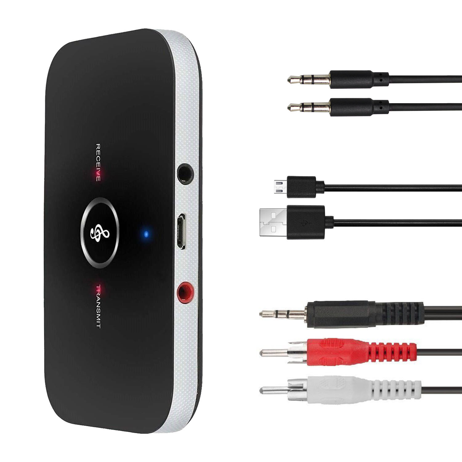 2-IN-1 Bluetooth Receiver & Transmitter Wireless RCA to 3.5mm Aux Audio Adapter