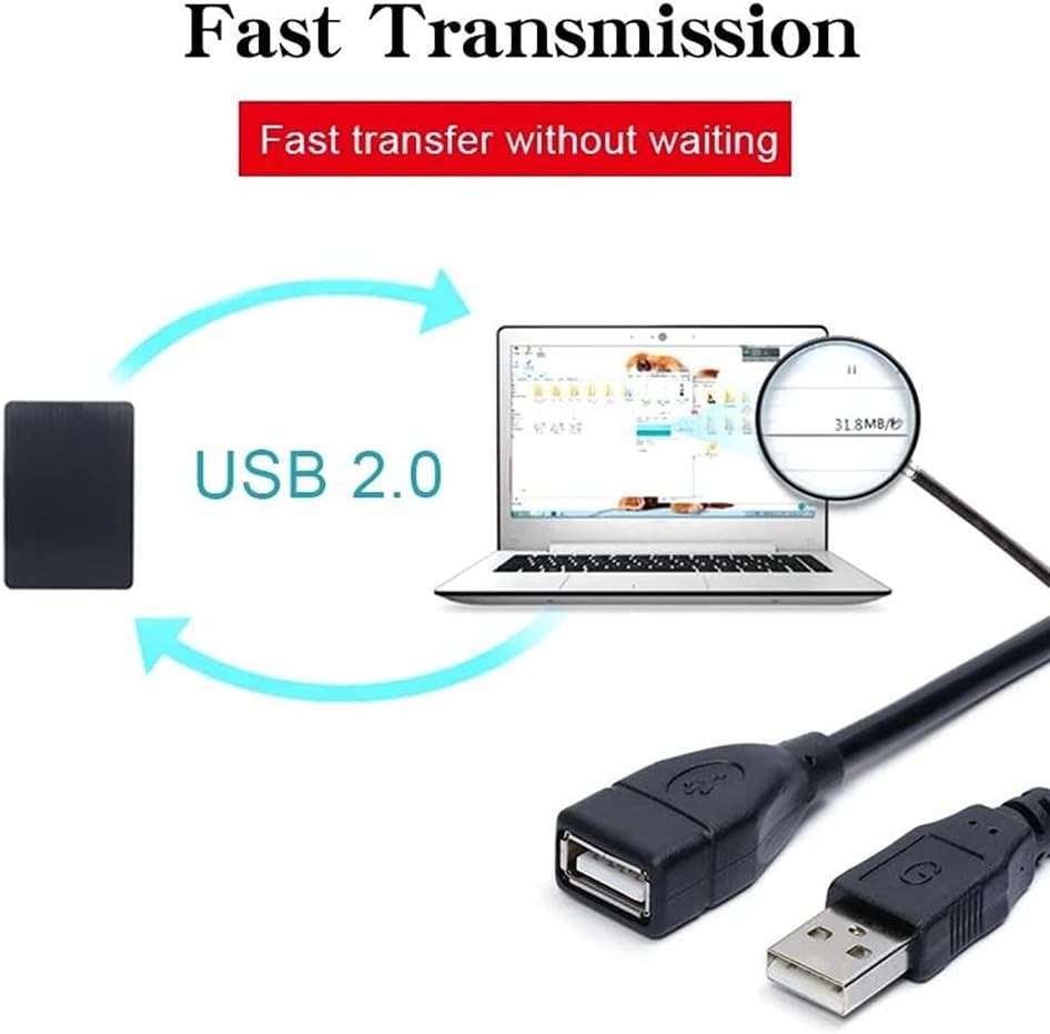 High-Speed USB to USB Extension Cable USB 2.0 Adapter Extender Cord Male/Female