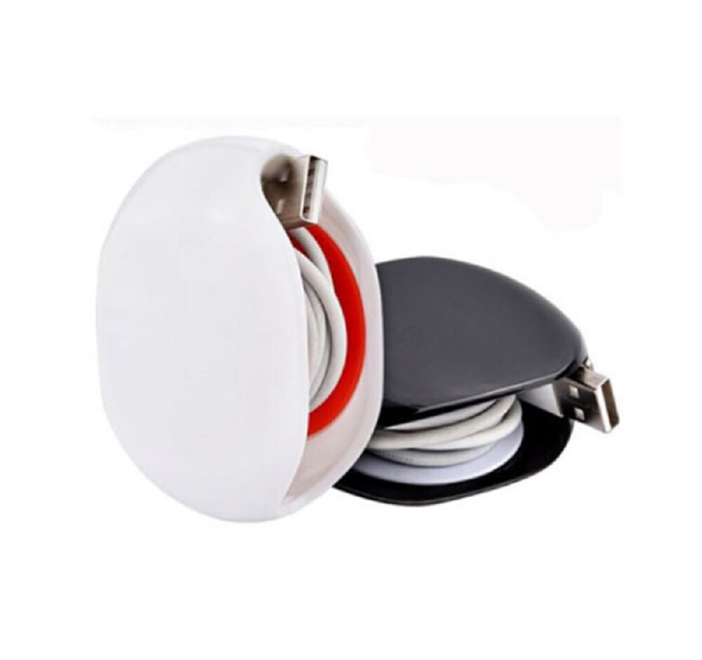 Automatic Earphone Cable Organizer – Headphone Cord Winder Roll Wrap 1 Pack