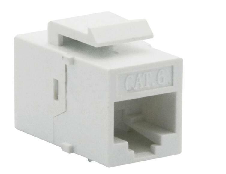 5 pcs LOT Inline RJ45 Keystone Wall Coupler Jack Adapter White CAT6/6e