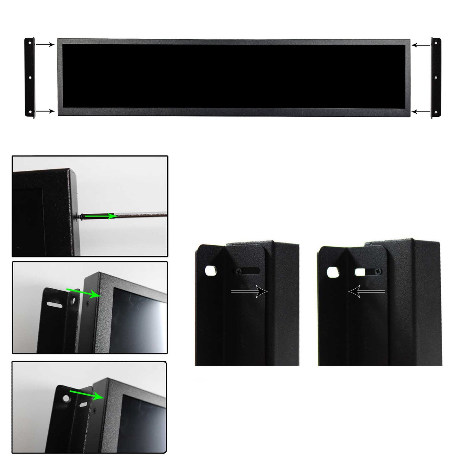 24in 28in 1920×360 LCD Monitor With HD USB Port Iamge Rotate and USB Play Video