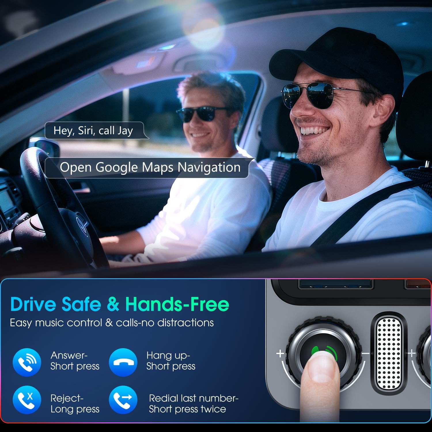 Transmisor FM Radio Bluetooth USB Para Carro Auto For Car Con Pantalla Digital
