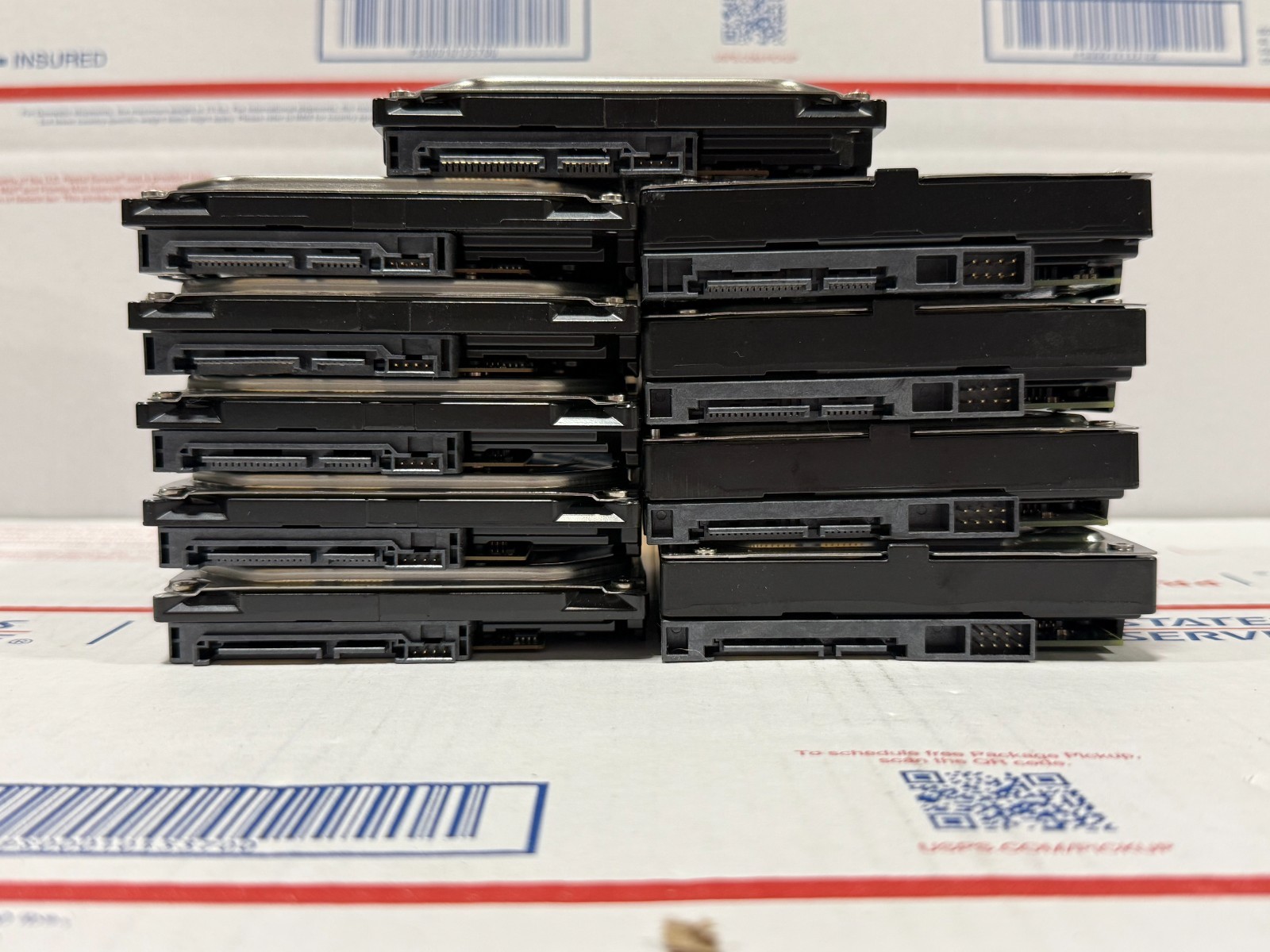 Lot of 10 500GB SATA 3.5″ Toshiba, Seagate, Hitachi WD Desktop Hard Drive TESTED