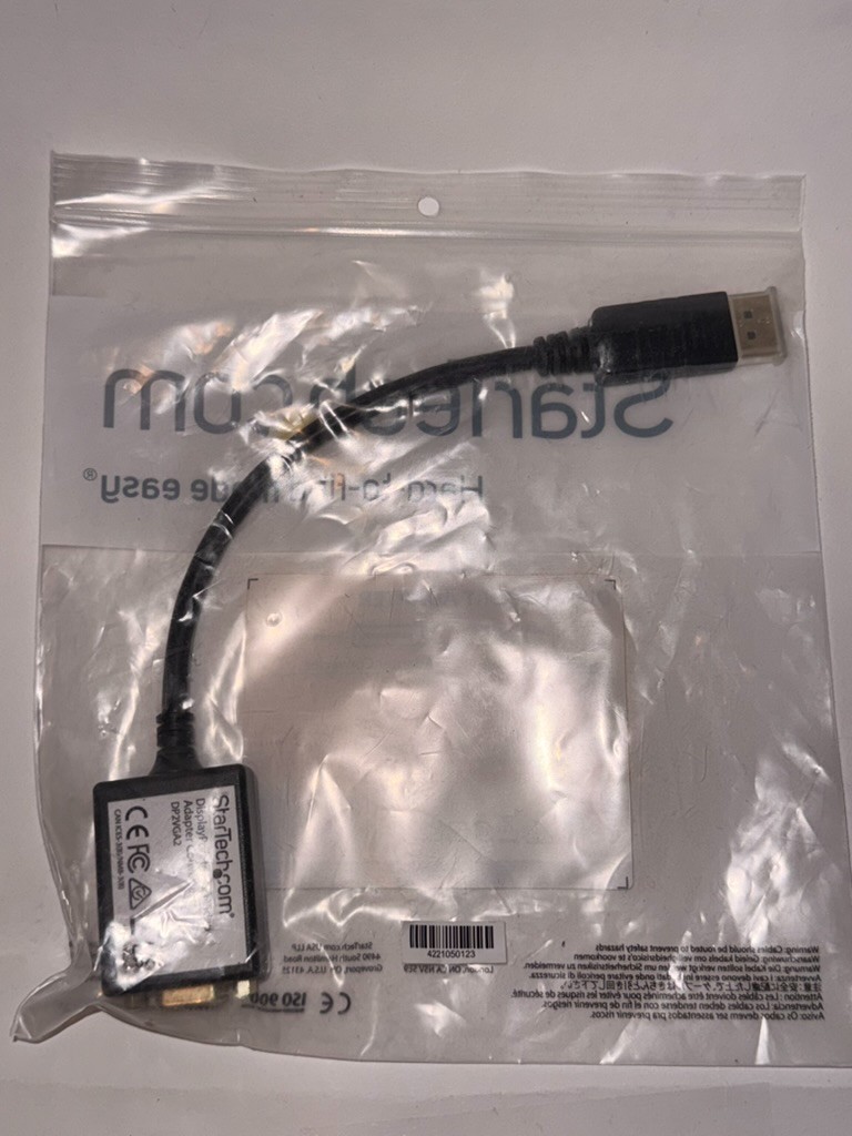 StarTech DP2VGA2 DisplayPort to VGA Video Adapter Converter DP Male to VGA