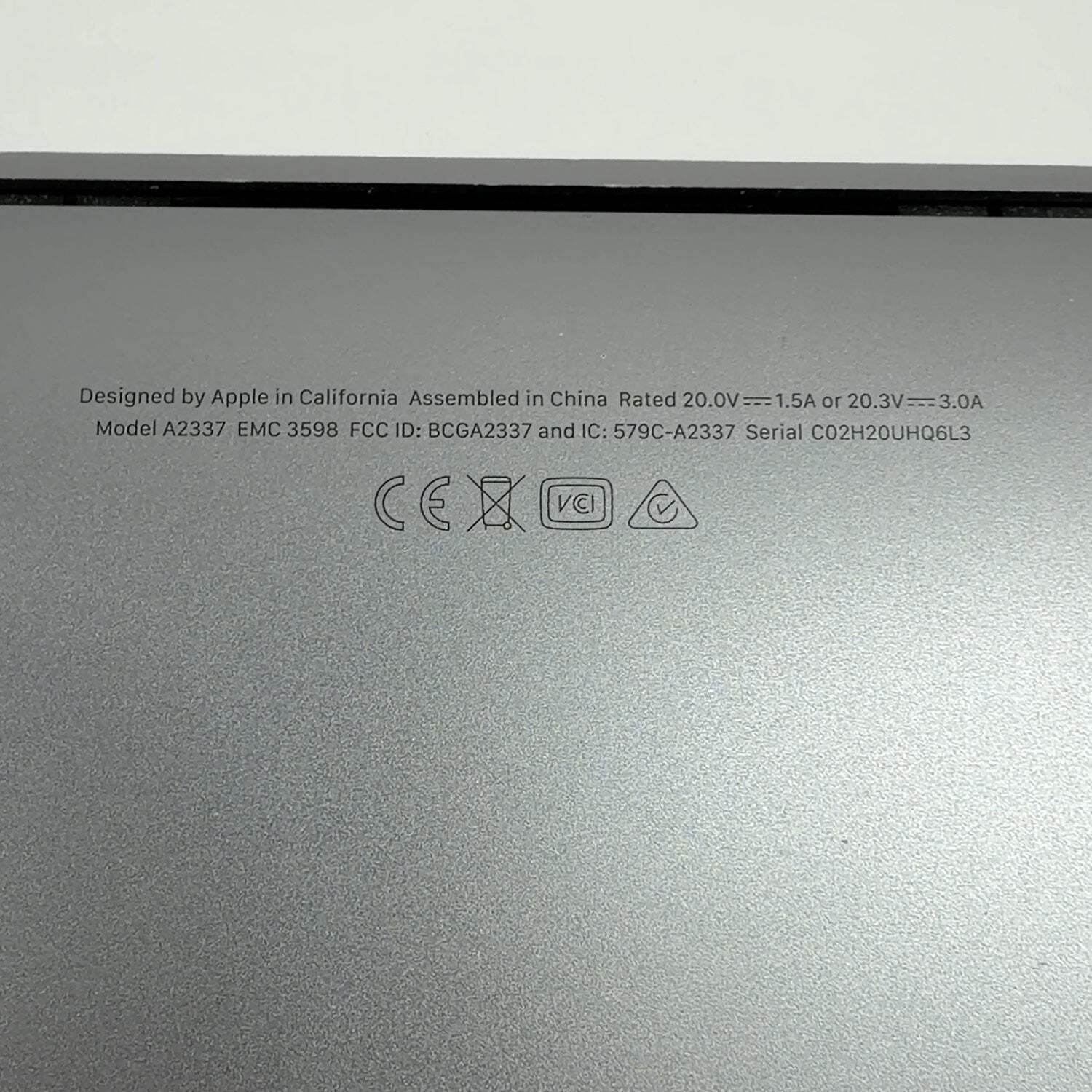 2020 Apple MacBook Air 13.3″ M1 8C GPU 3.2GHz 8GB RAM 256GB SSD A2337