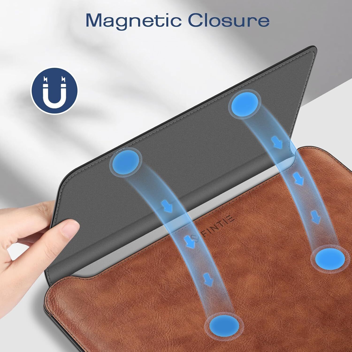 Sleeve Case for MacBook Pro 16 A2991 A2485 A2780 A2141 Leather Slim Cover Stand