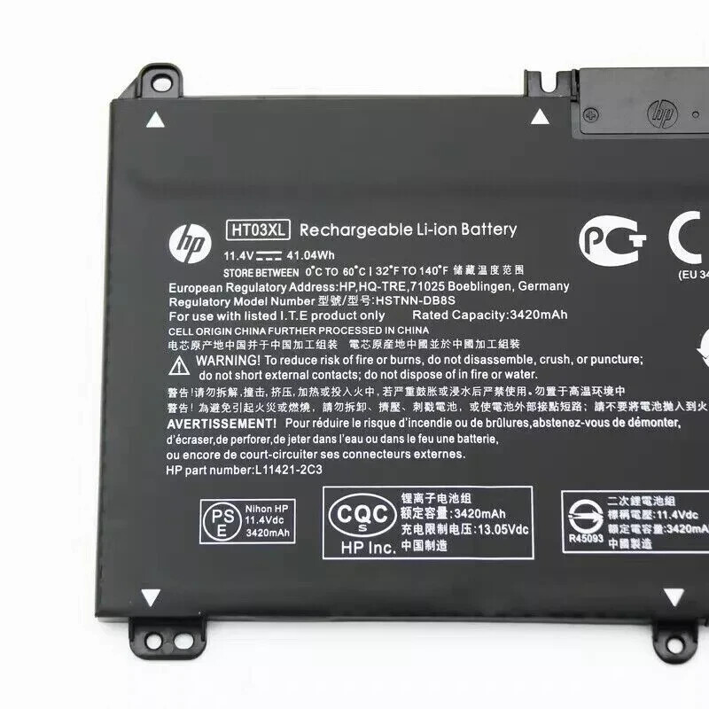 NEW Genuine OEM HT03XL Battery for HP Pavilion L11421-2C2 L11119-855 15-CS 15-DA