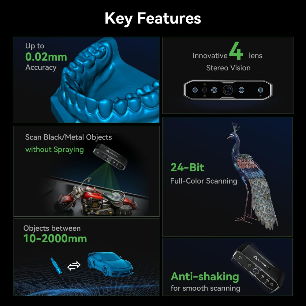 Creality Handheld 3D Scanner CR-Scan Otter 0.02mm Accuracy Full-Color Scanning