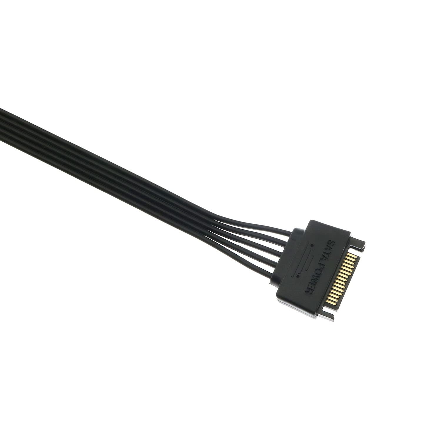 SATA Power Extension Cable 2PCS 11.8Inch Black 15Pin Male to Female…