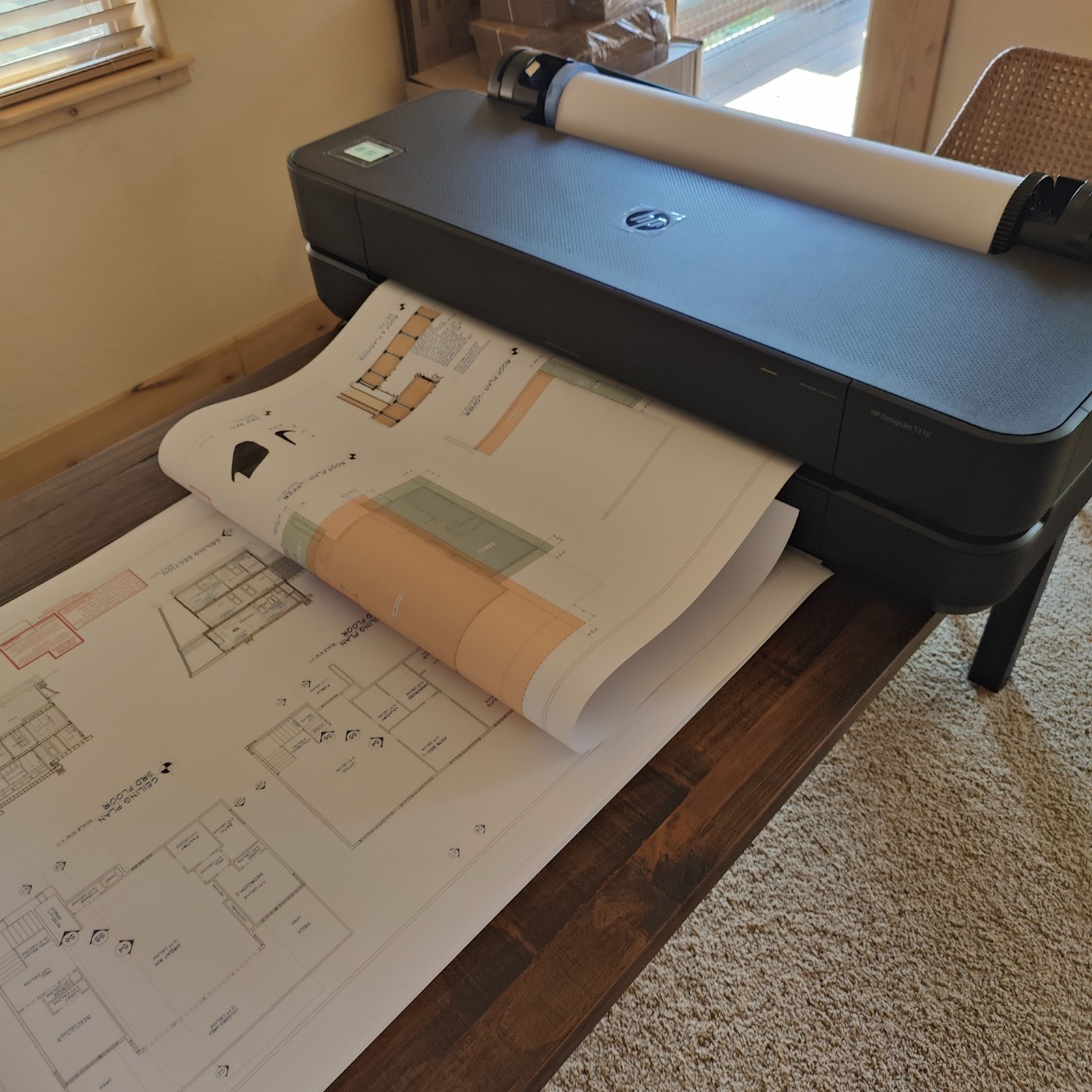 HP DesignJet T210 24-in Wireless large-format plotter, printer