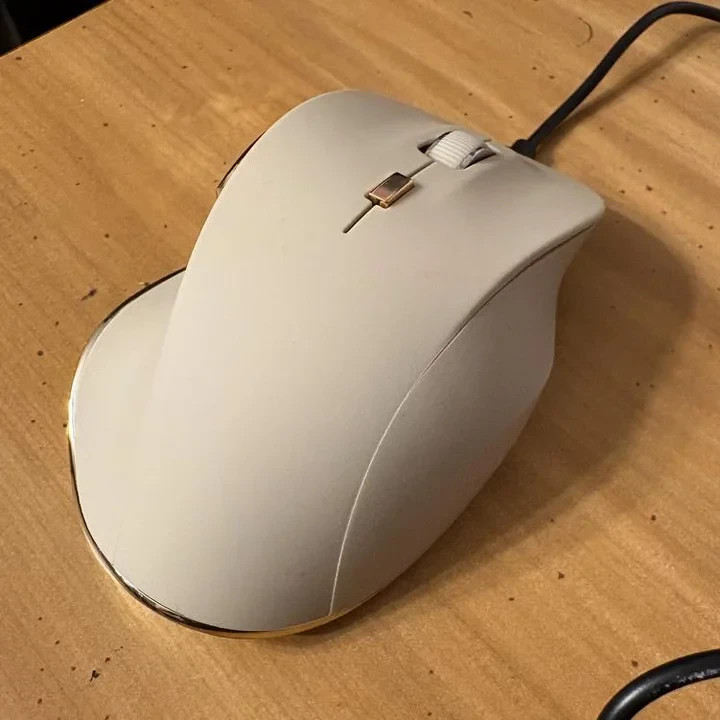North Wireless Ergonomic 6 Button Mouse – Beige: Business Use.