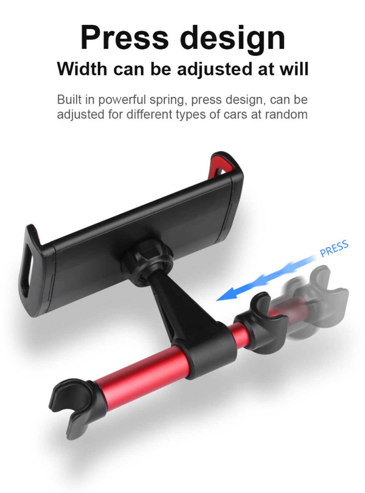 360° Rotation Car BackSeat Tablet Cell Phone Holder Stand Headrest Mount Bracket