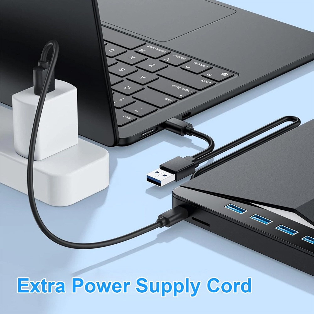 External CD DVD Drive for PC Laptop Windows 10 11 USB 3.0 Burner Reader Writer