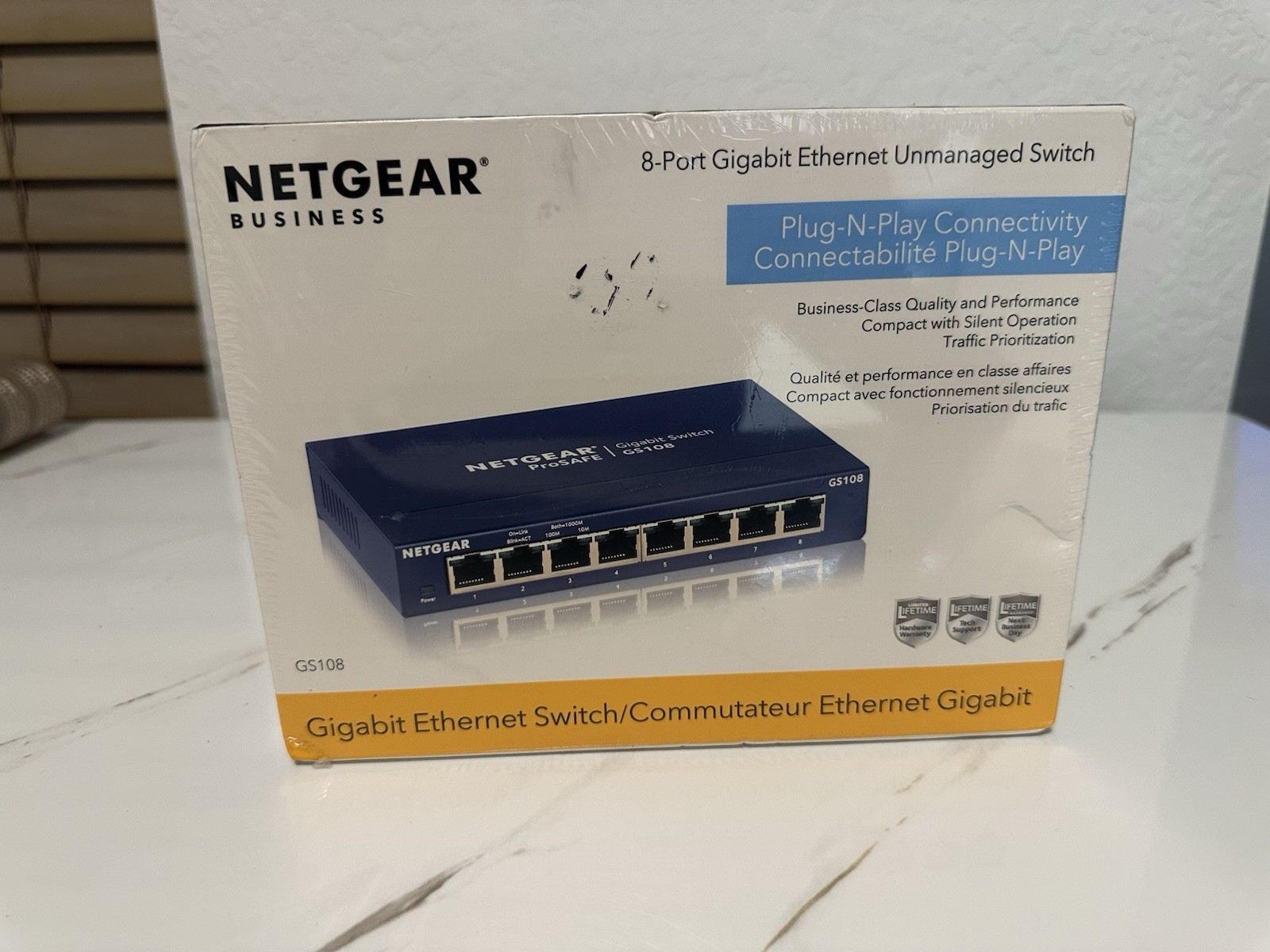 Brand New NETGEAR 8-Port Gigabit Ethernet Unmanaged Switch (GS108)
