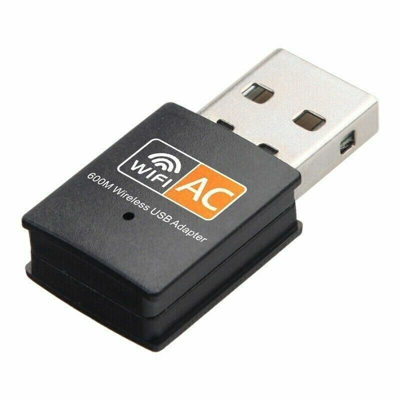 2.4/5GHz 802.11 AC Mini Dual Band USB WiFi 600Mbps Wireless Adapter Network Card