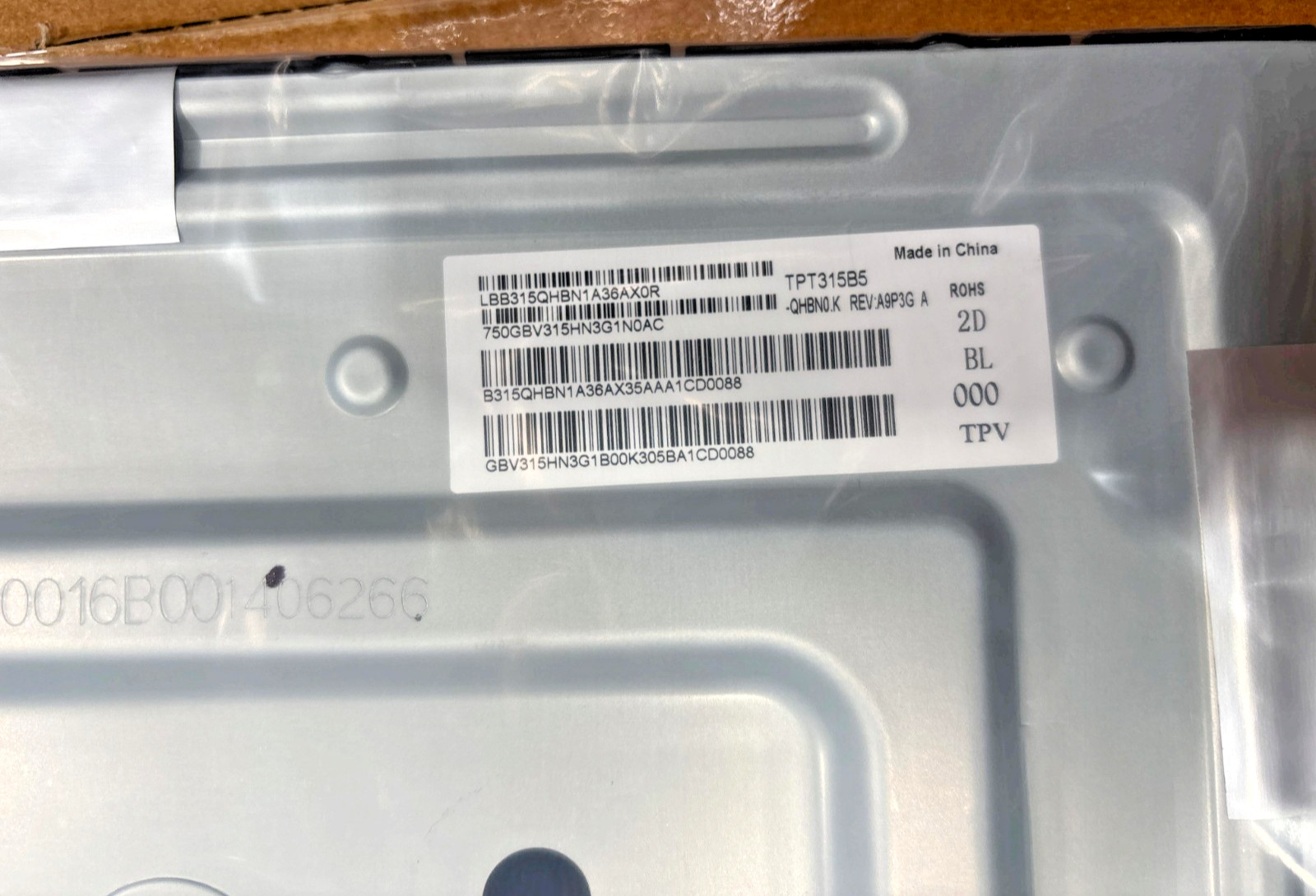 LCD LED TPV 31.5 QHD 2560×1440 WQHD 75HZ NONE GLARE TPT315B5-QHBN0.K A9P3G LF 25