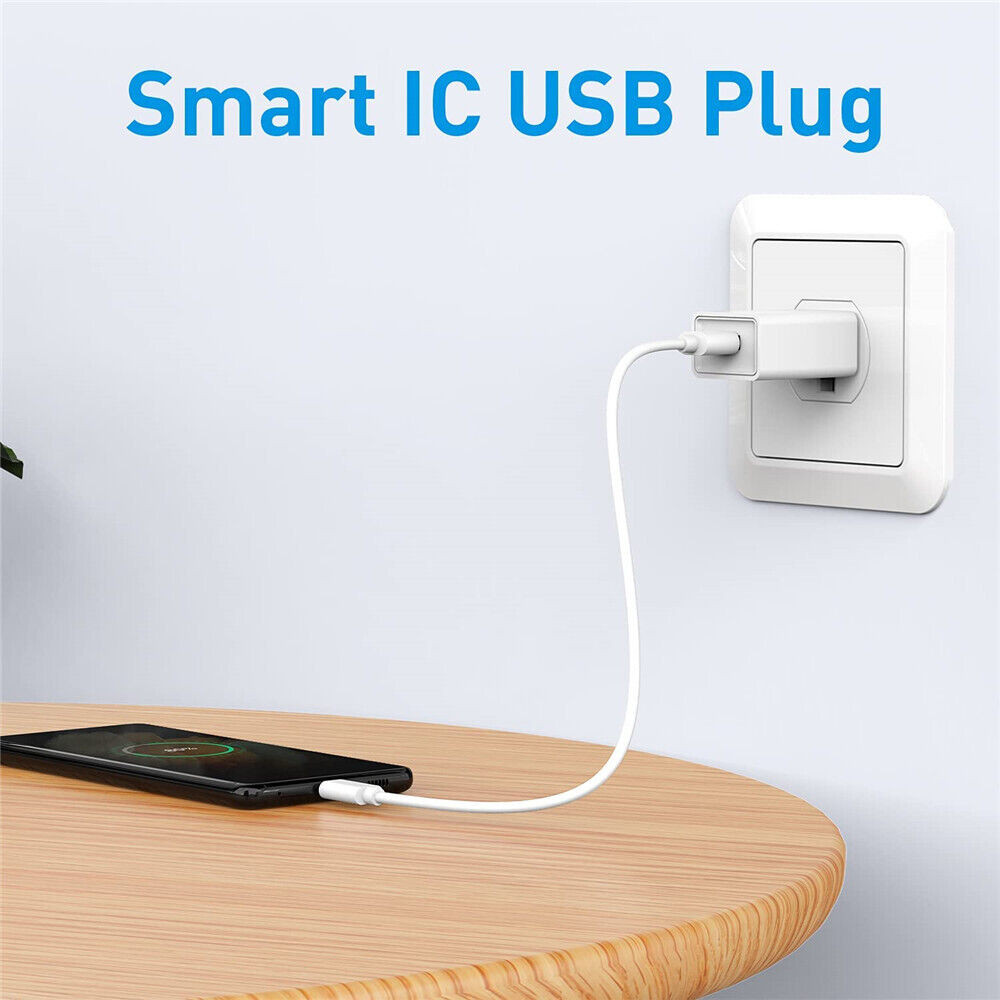 For iPhone 6 6s 7 8 X XR XS 11 12 13 USB Fast Wall Charger Brick Charging Cable