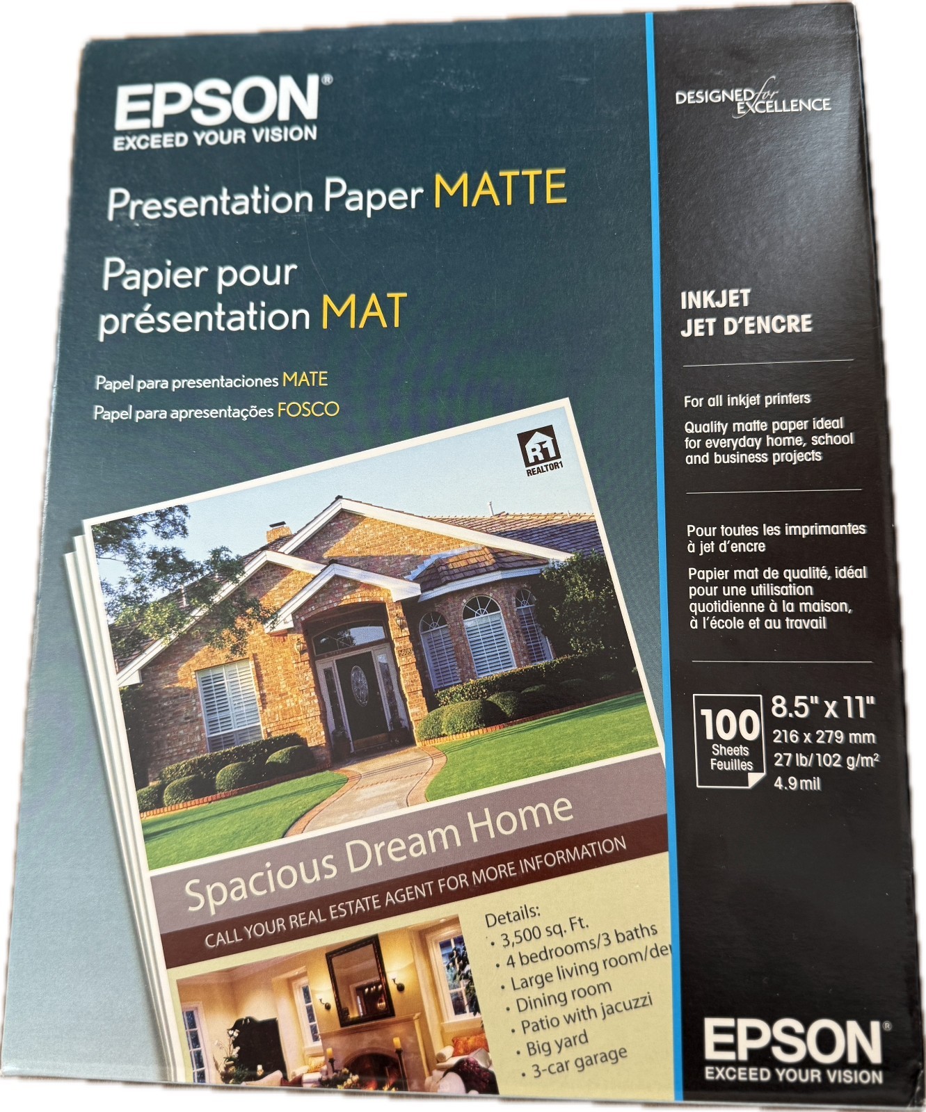 1 Pack EPSON Presentation Paper MATTE Inkjet – NEW & Unopened – 7 Available
