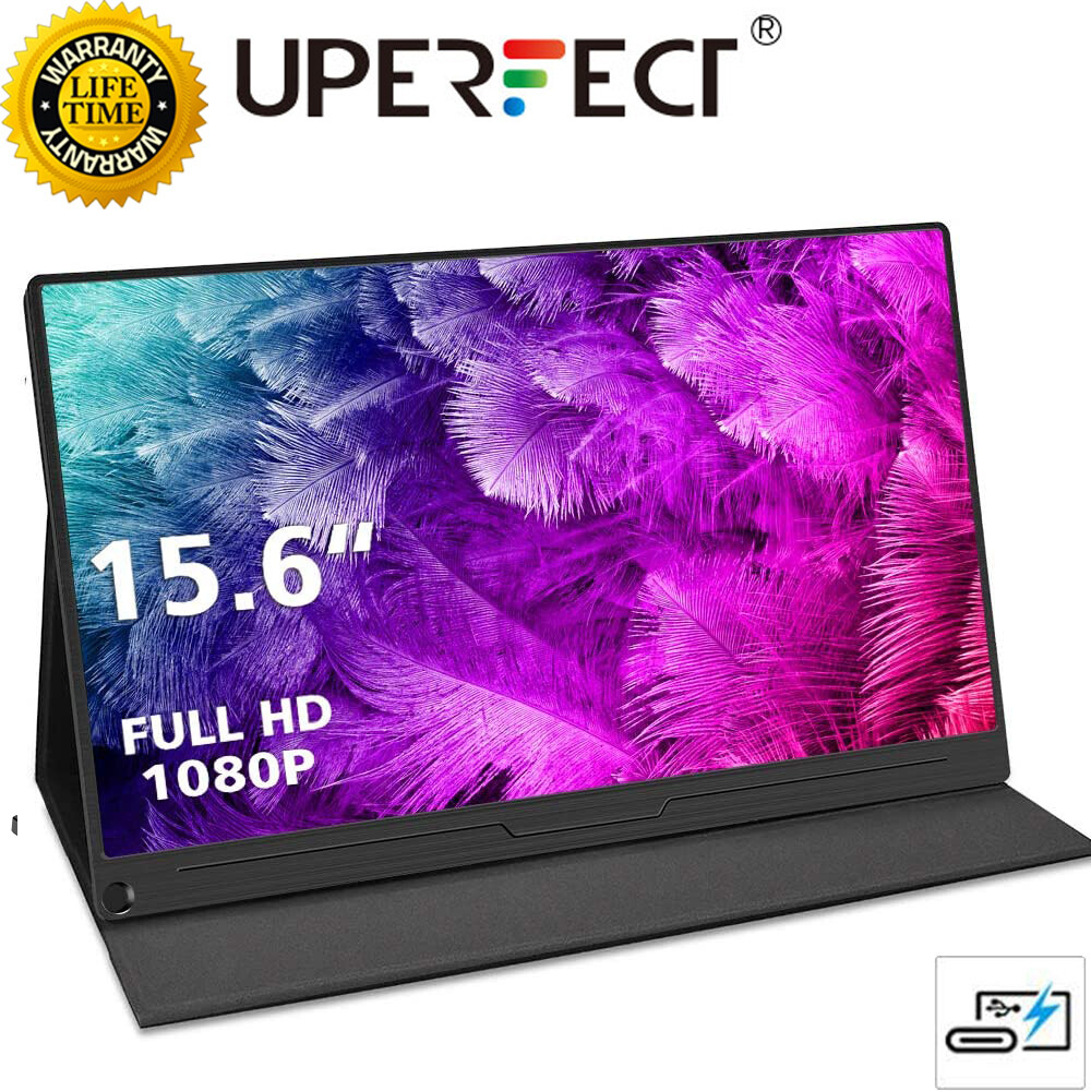 2023 UPERFECT 15.6 USB-C Portable Monitor 1920×1080 Display For Raspberry Pi 3 4