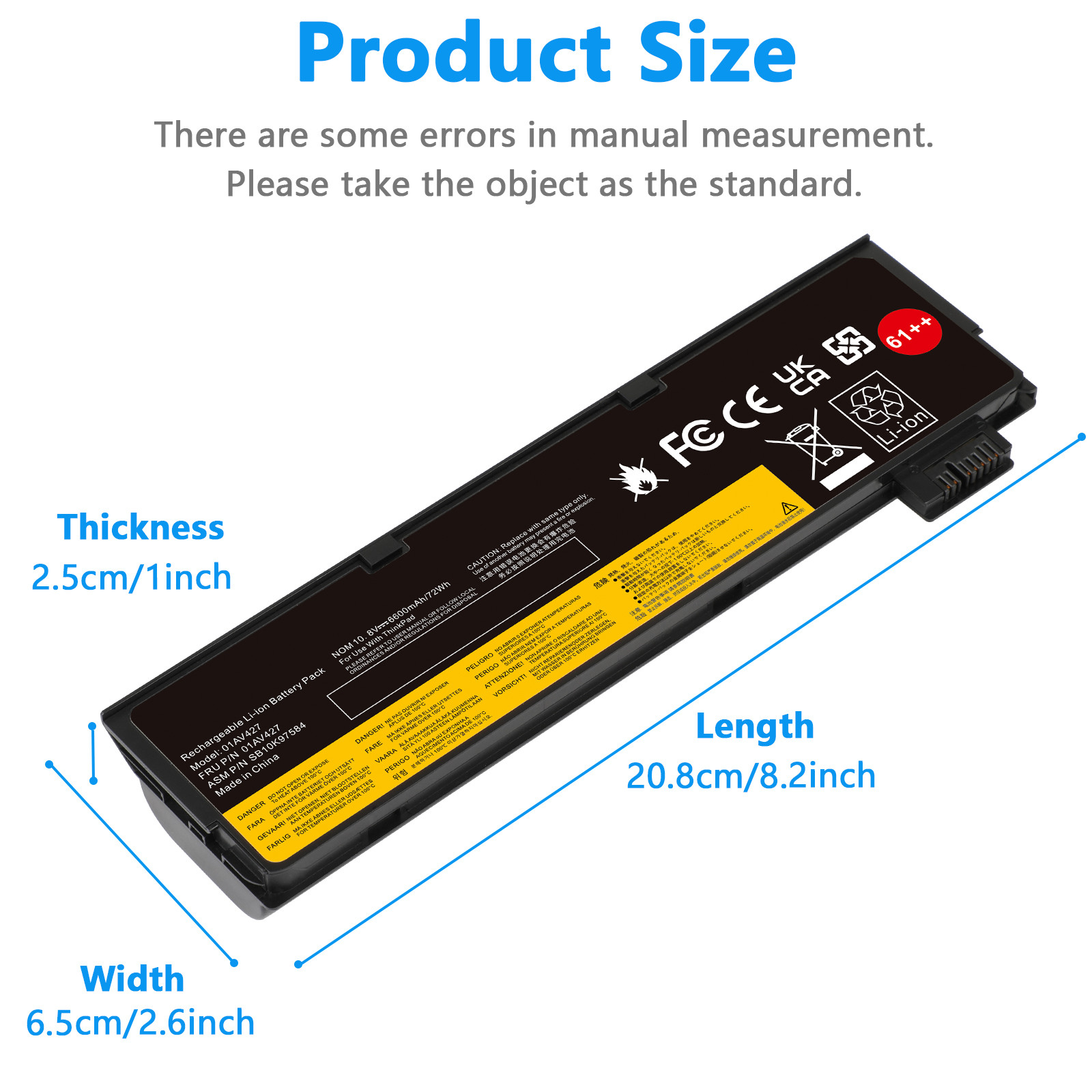 ❤️LOT 61++ Battery 01AV427 For Lenovo ThinkPad T470 T480 T570 T580 01AV492 72WH
