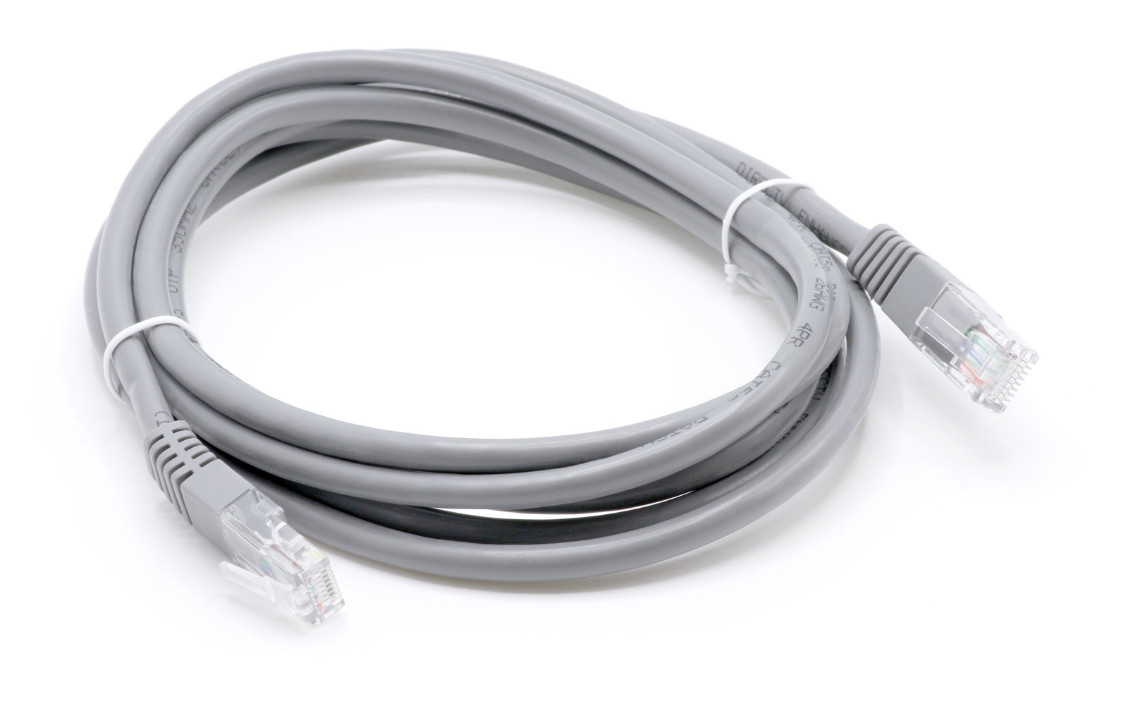 7 Foot Grey – Ethernet Network Cable – Cat5e Patch Cord – 7 Ft – LAN – 10 Pack