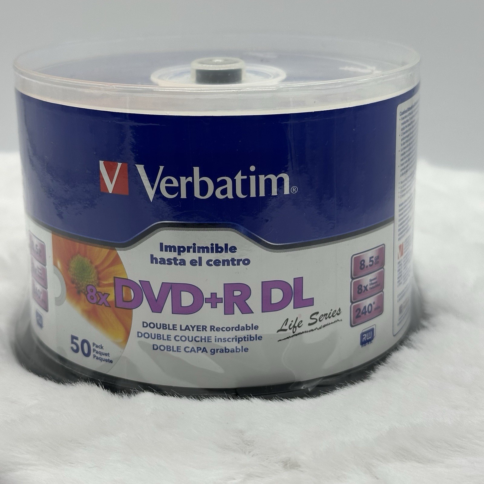 Verbatim 97693 DVD + R DL Double Layer Recordable Blank Disc 50 Pack 8x 8.5GB