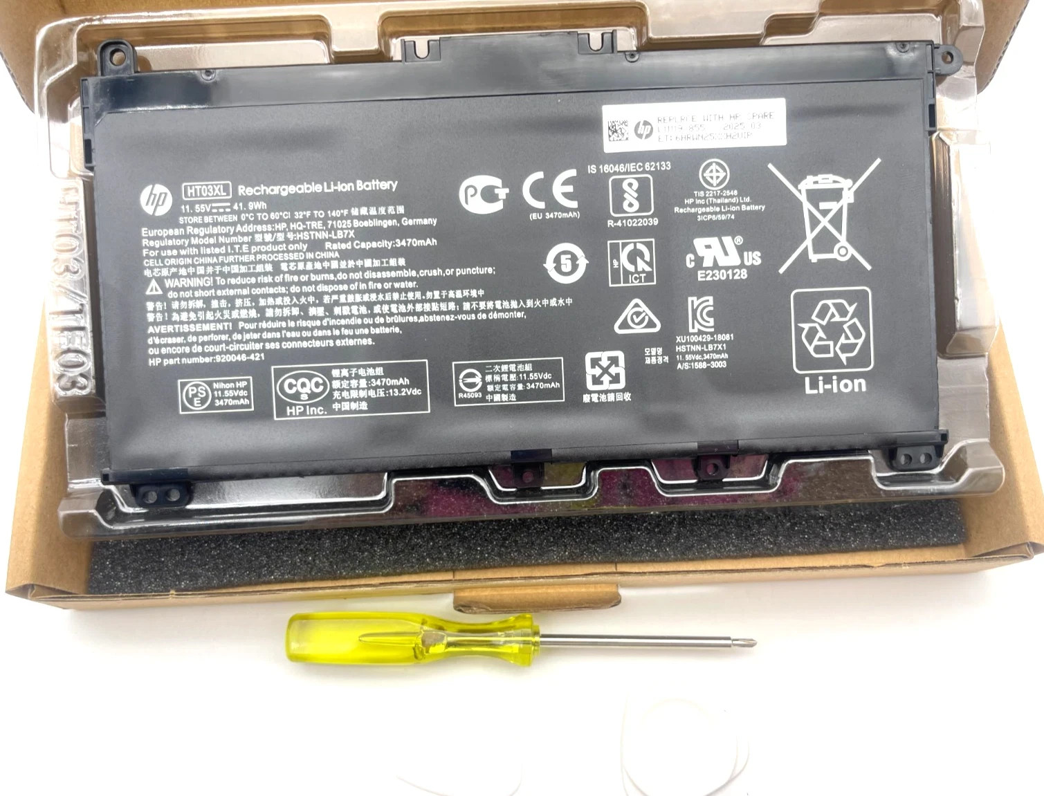 NEW OEM 41.9Wh HT03XL HT03041XL Battery for HP Pavilion 14 15 17 240 245 G7 US