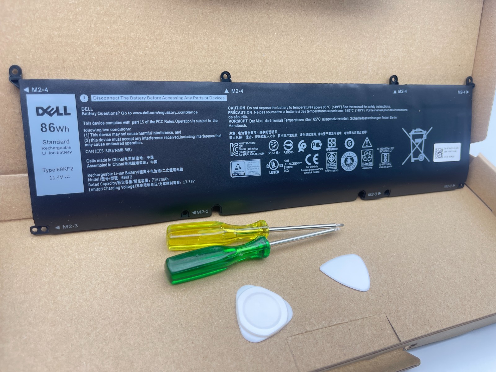 Lots OEM 86Wh 69KF2 Battery for Dell XPS 15 9510 9520 9500 2020 M59JH 8FCTC⭐⭐⭐⭐⭐