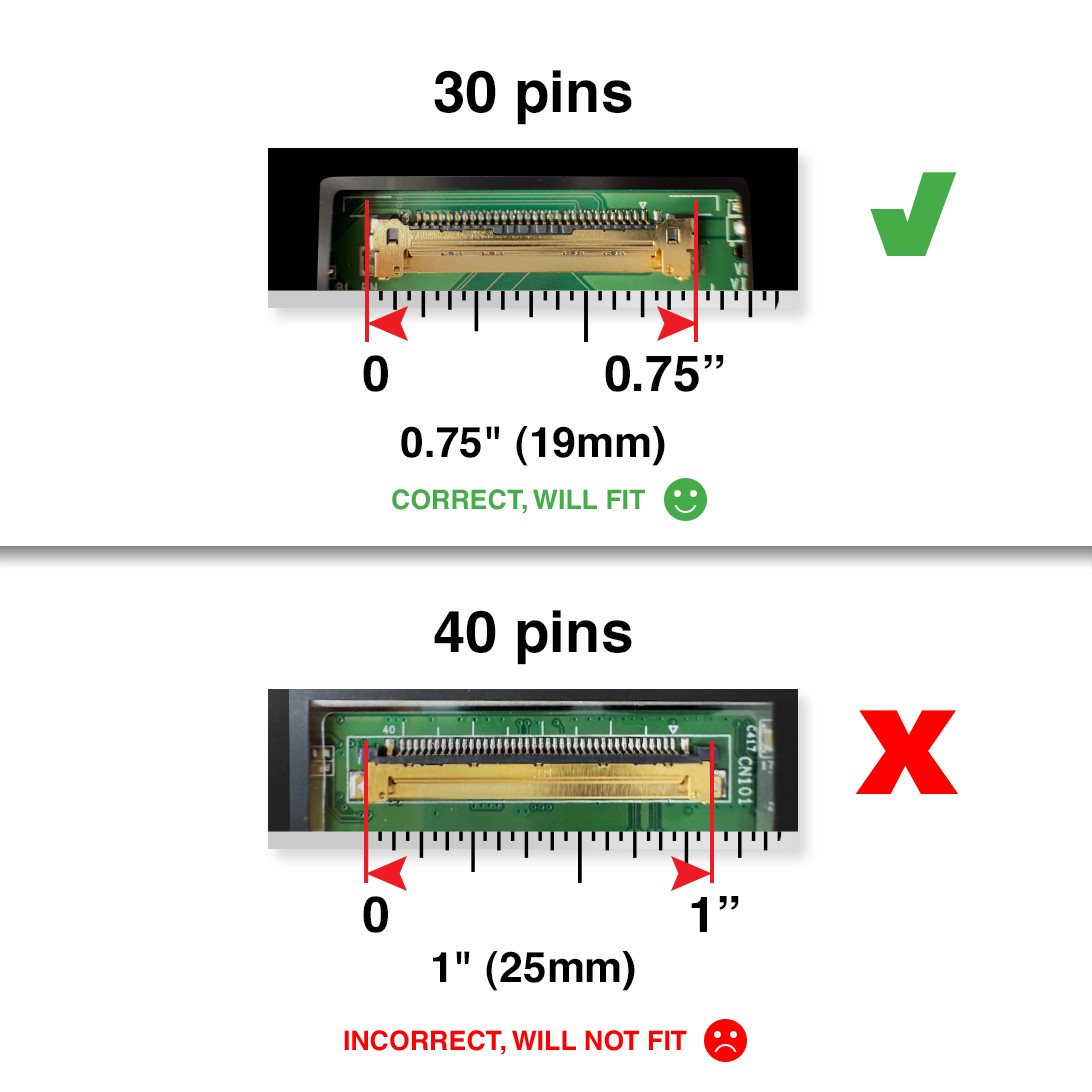 LCDBros Screen Replacement for CMO N156BGA-EB2 REV.C1 C2 C3 HD 1366×768 30pin