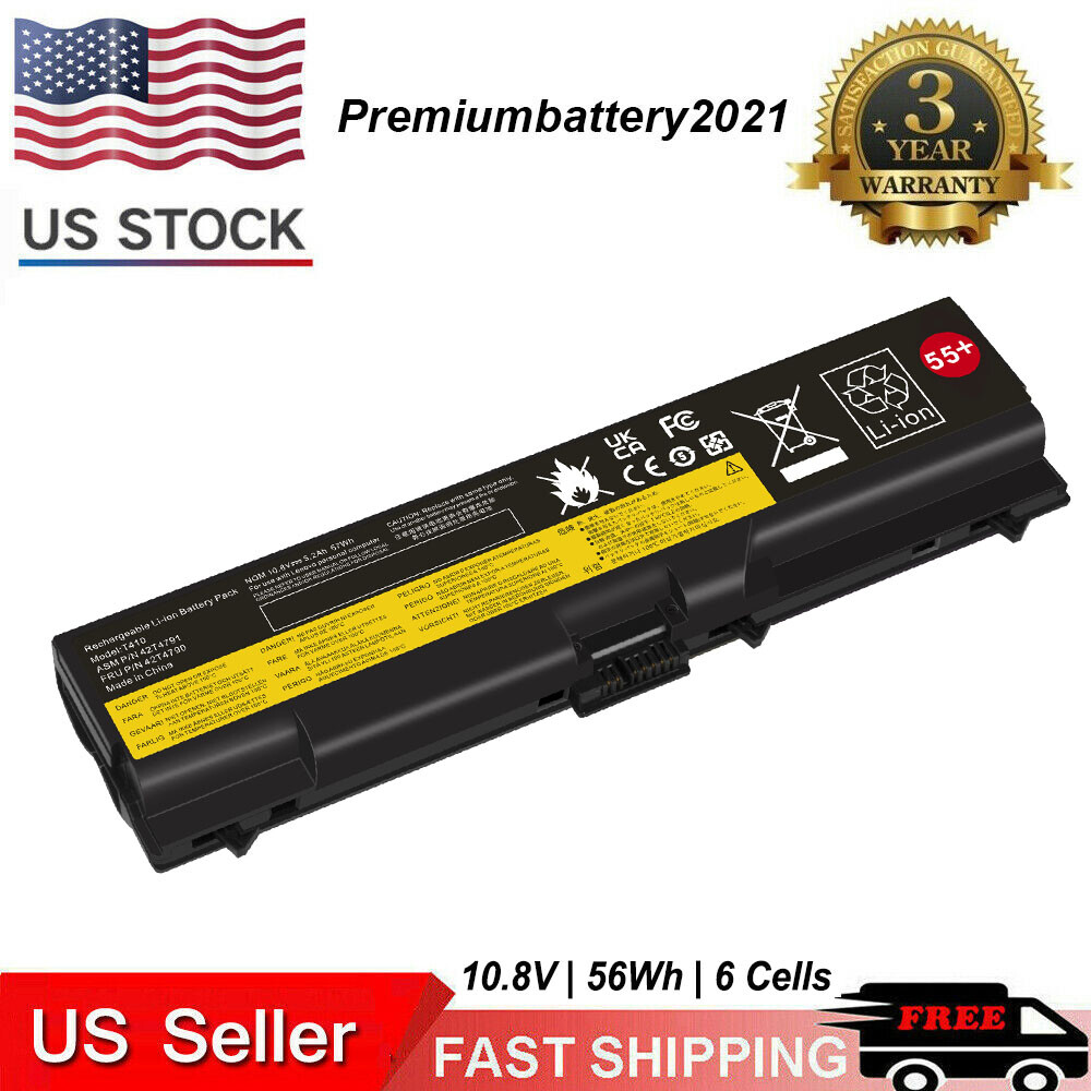 6/9 Cell Battery for Lenovo Thinkpad T410 W510 T510 T520 SL410 SL510 / Charger