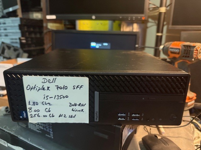 Dell OptiPlex 7010 SFF Intel i5-13500 1.80Ghz 8GB 256GB M.2 SSD DVDRW Linux