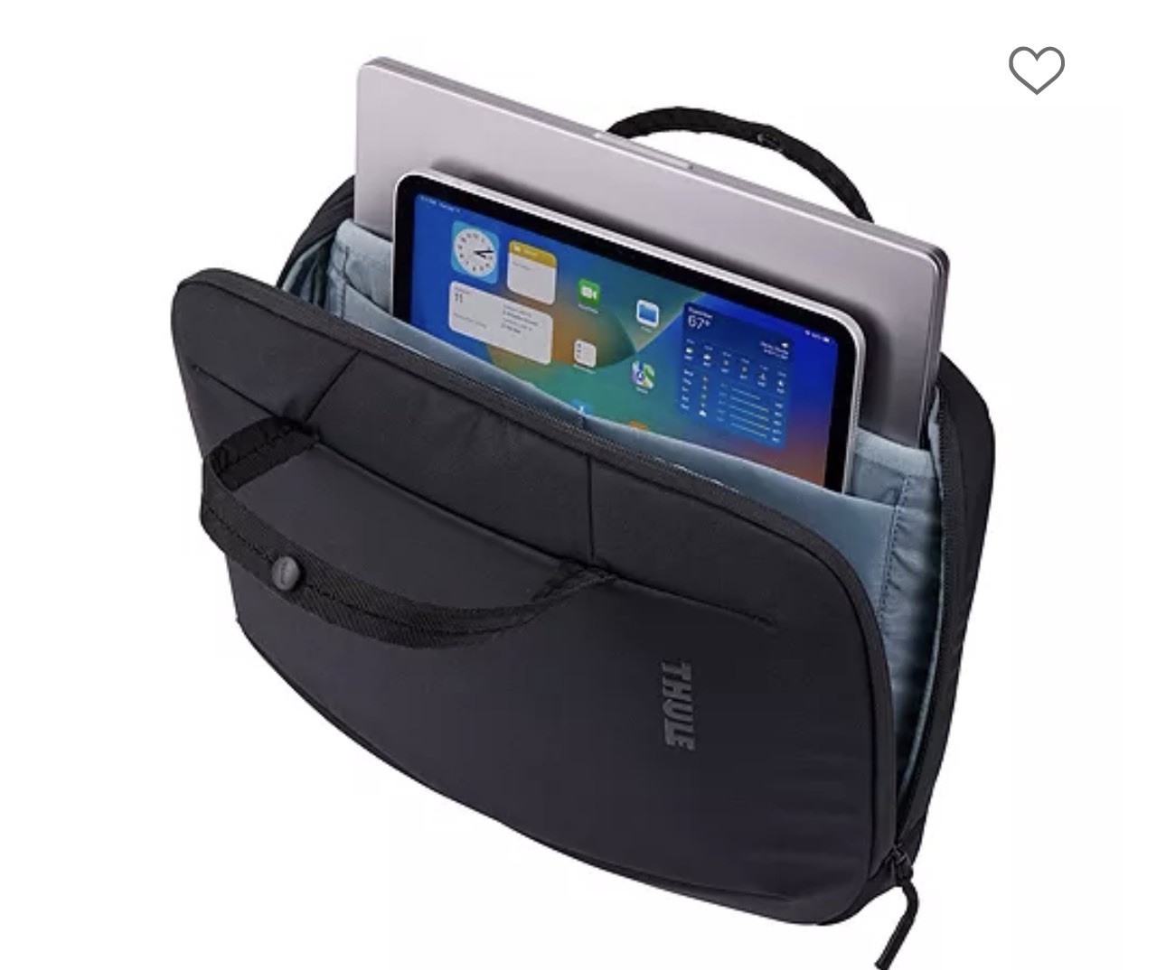 Thule 14″ Laptop Attaché Padded Nylon Black Case for 14 in Macbook/ 10.9” Tablet