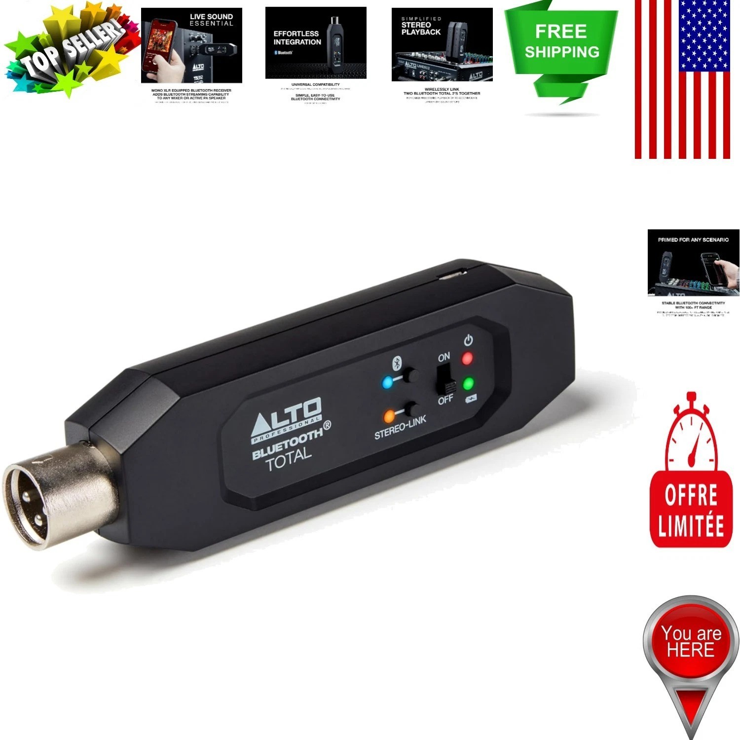 Professional XLR Bluetooth Receiver – 6+ Hour Battery Life for Performances